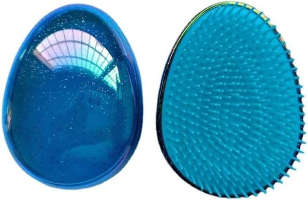 Hårbørste, hårextensionsbørste til filtfrit hår ，Mini Wet Brush Compact Hair Brush Comb（Stjernehimmelsblå）
