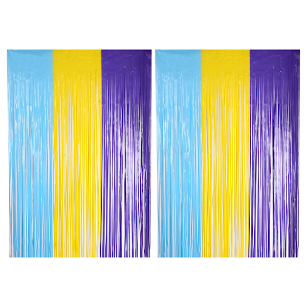 2-pack Rainbow Folie Tofs Gardin Bakgrund Färgglad Folie 1M*2M
