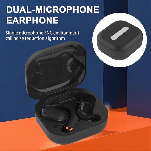 1 sæt trådløse Bluetooth-kompatible øretelefoner HiFi Stereo Støjreducerende hovedtelefoner til sport