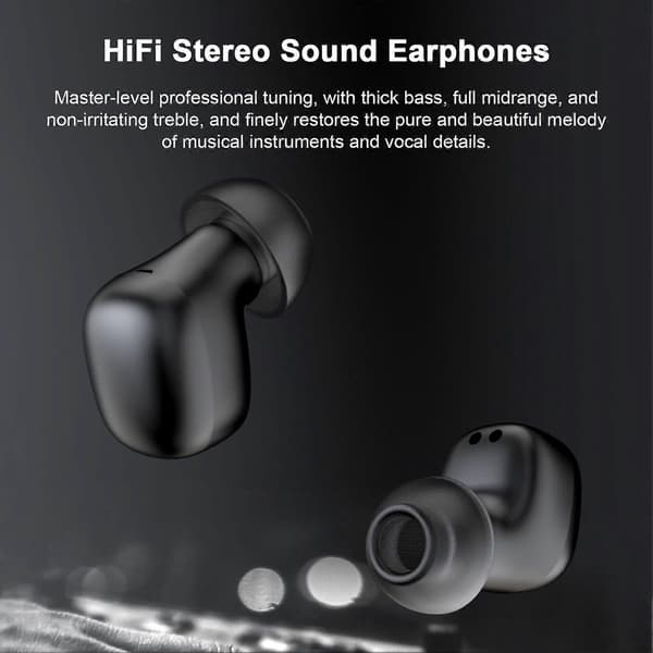 Trådløse ørepropper Oppslukende stereolyd Avansert støydemping Bluetooth-kompatible 5.2 In-ear hodetelefoner