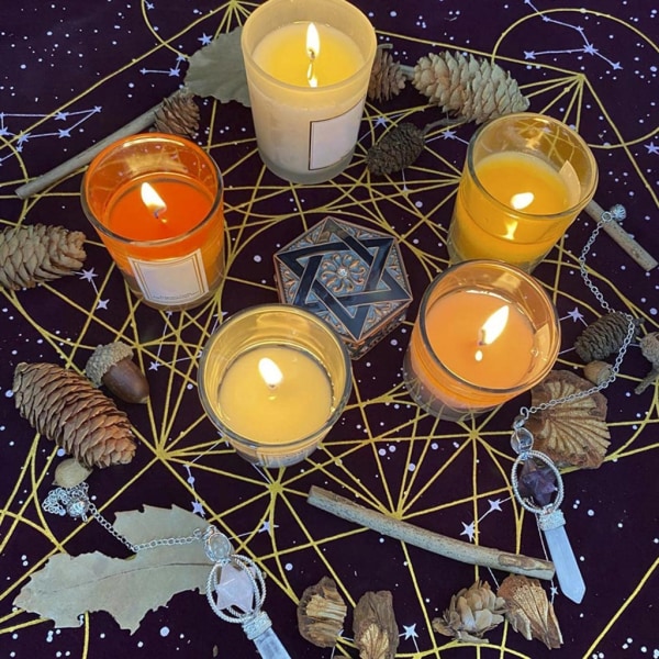 Metatrone's Cub Crystal Grid Altare Tarotduk Duk Sammet Astrologi Tarot Spådomskort Bordsduk Gobeläng 75*75cm