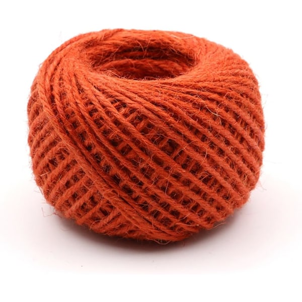Oranssi juuttilanka - 54 jaardia - 2 mm halkaisija - ympäristöystävällinen luonnonmukainen juuttiköysi