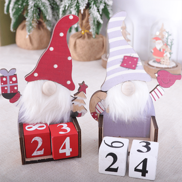 Juletre Adventskalendertre til nedtellingsblokker White