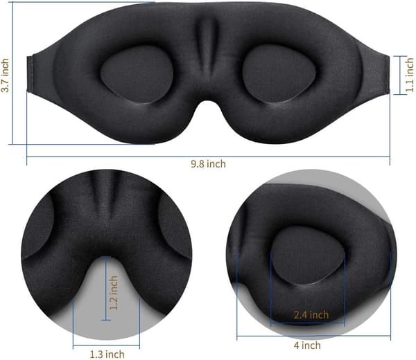 3D Sovemaske, Ny Ankomst Sovemaske for Kvinner og Menn, Konturert