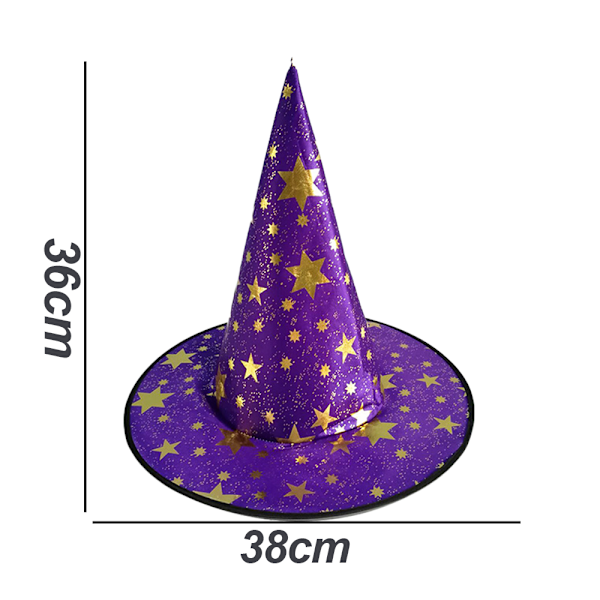 Häxhatt Halloween kostym Wicked Witch Accessoar Purple