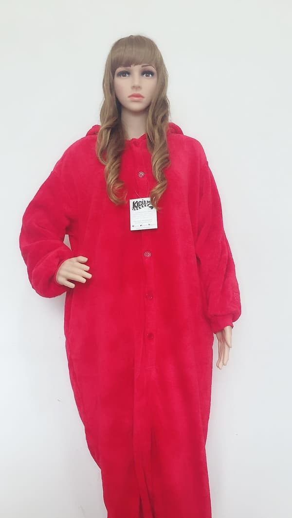 Red Sesame Street Cookie onster Blå&röd Elmo Costume Pyjamas M