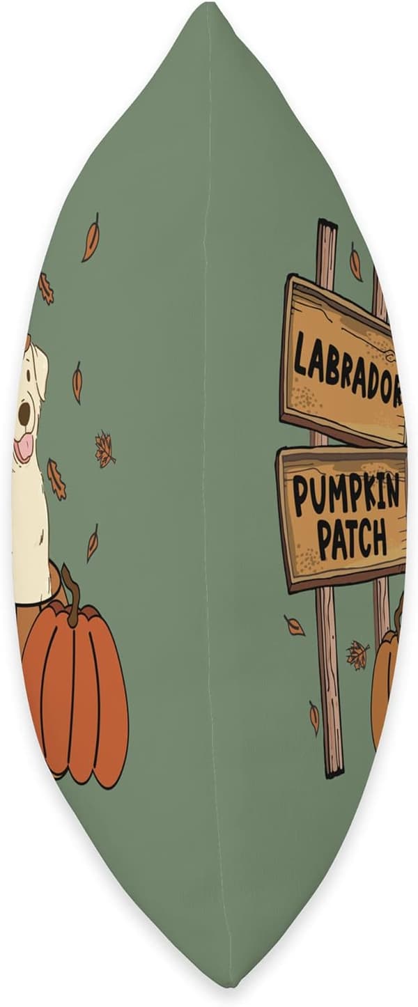 Pumpkin Patch Dog Lovers Thanksgiving Halloween Slängkudde, 18x18,