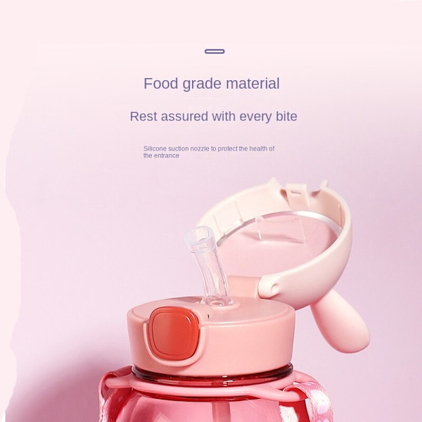 760ML Högvärdig vattenkopp, barns stor kapacitet Pink