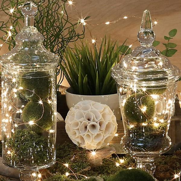 6 stk. Fairy String Lights 2,2 m 20 LED Batteridrevne Lys