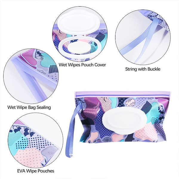 2 ST Vådservietter Taske Baby Wipe Dispenser Tissue Box
