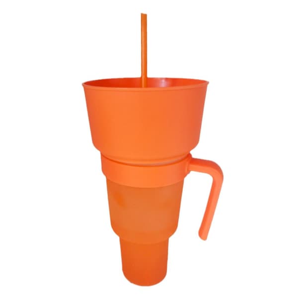 Stadium Tumbler Popcorn Cup Snack Cup Multifunksjonell Kopp 1000ml blue+black 1L