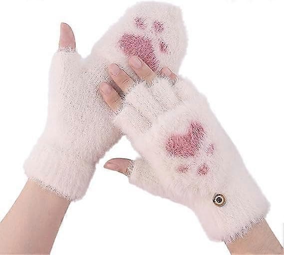 Vinter Dame Flip Strikkehandsker, Fingerløse Handsker, Dame Vinterhandsker, Vinter Halvfinger Luffer, Varme Handsker, Vinter Strikkede Handsker, Piger Kvinder