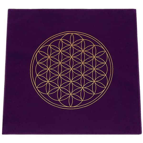 Metatron Tarotkort Dug Livets Blomst Spådom Alterdug med Taske