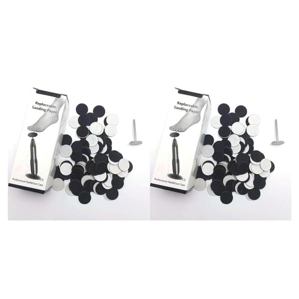 1/2/3/5 Erstatningsputer for elektrisk fotfil Effektiv og 15mm 150Grit 100 pcs 2PCS