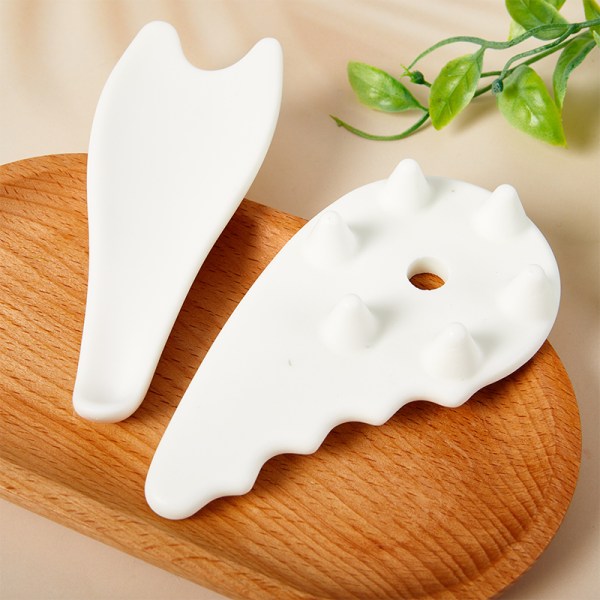 Beauty Tools Ceramic Scraper Facial Massager Scrapping Plate Gu 02