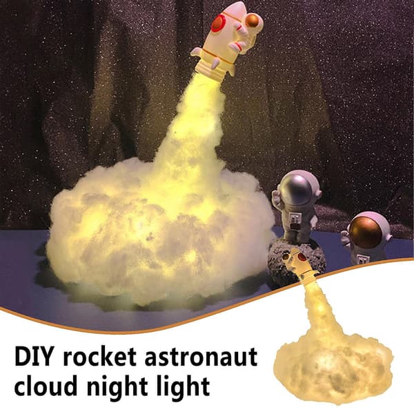 LED fargerik sky astronautlampe med regnbueeffekt