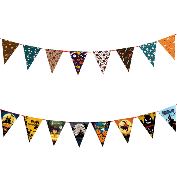 Halloween Dekorationsbanner Sett Happy Halloween Banner Bokstav 1+2