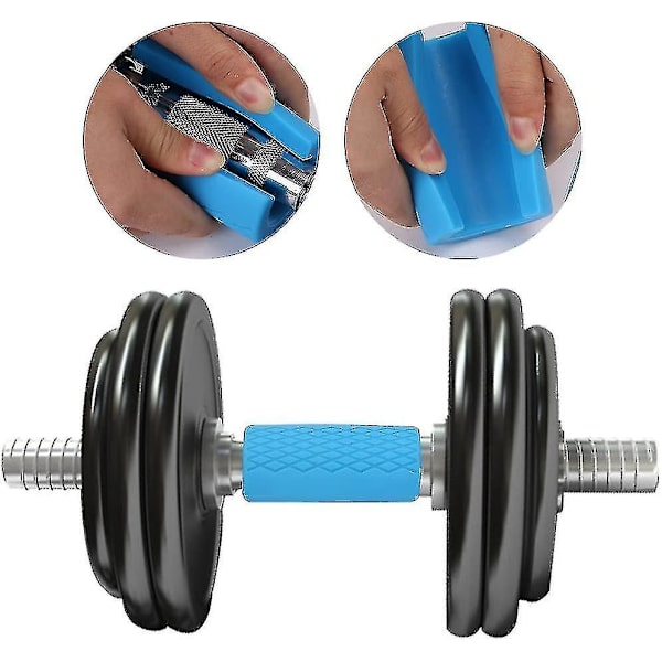 \"Barbell Grips 2 stk, Thick Bar Fat Grips, Hanteladapter til styrketræning, Vægtstangsforstærkere\" Red