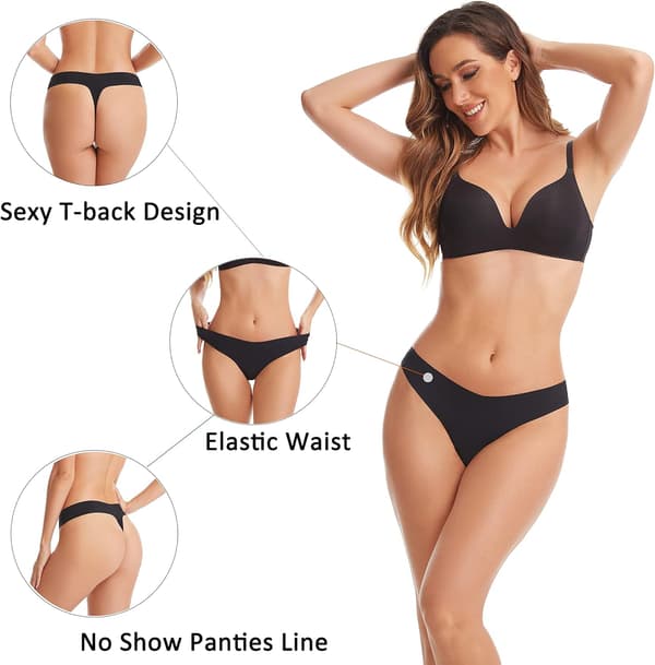 Saumattomat string-alushousut naisille No how V-muotoiset string-alushousut S