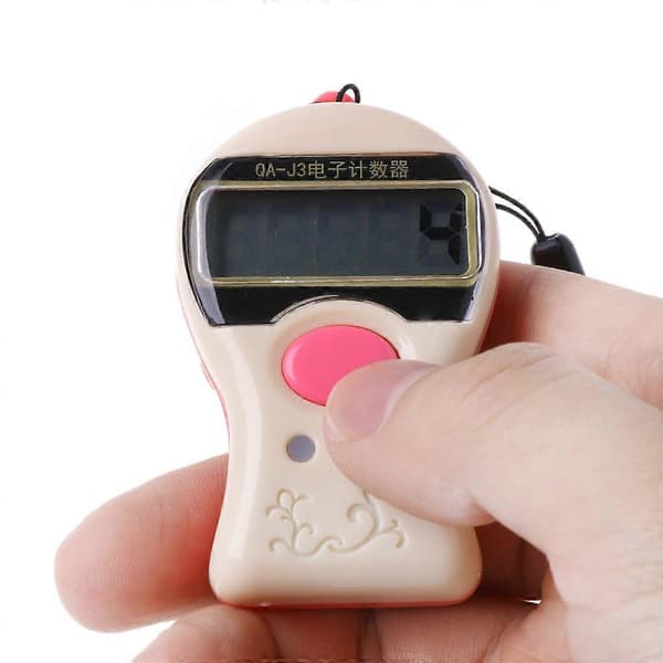 Finger Tally Counter Digital Elektronisk Tasbeeh Teller Sifferdisplay 0-99999