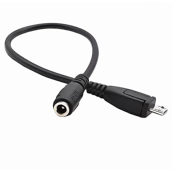 3.5x1.35mm/5.5x2.1mm DC hunn til Micro USB-kabel Bærbar ladekabel