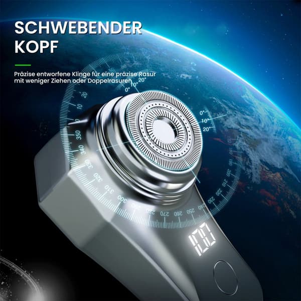 #(Sølv) Elektrisk barbermaskin USB Mini Barbermaskin for menn#