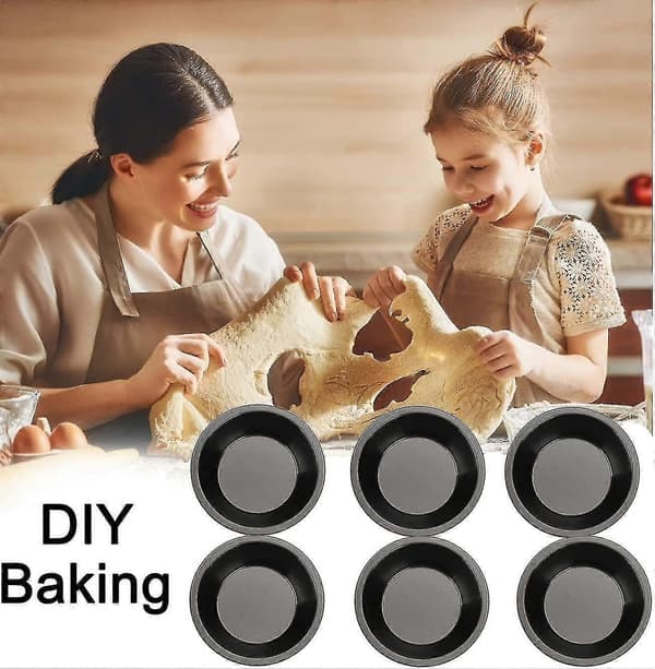 Individuelle tærteforme runde mini tærteforme non-stick belægning quiche bageforme