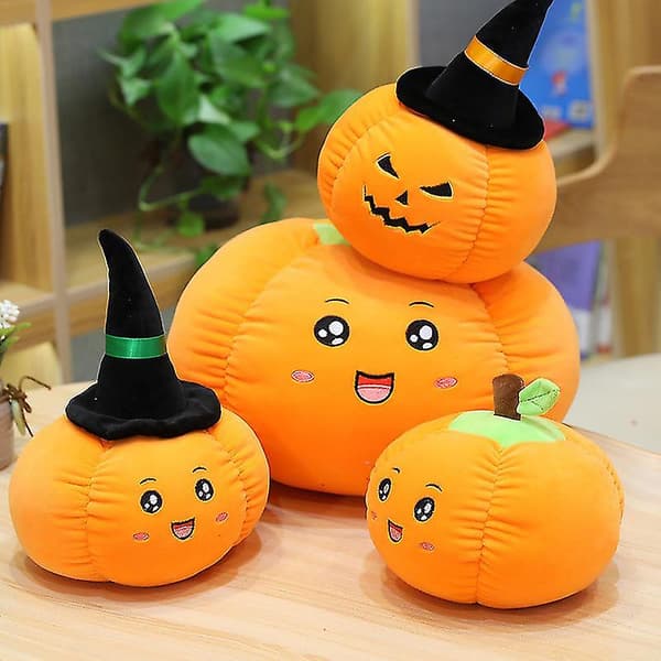 Halloween rolig djävul pumpa kudde, kudde docka plyschleksak 20CM