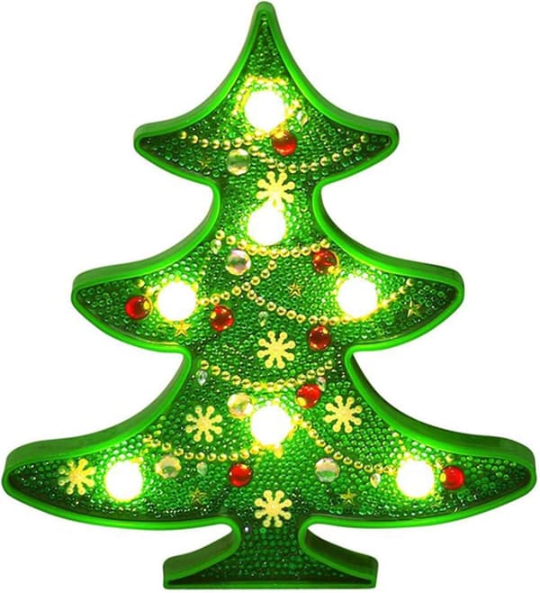 Timanttimaalauslamppu, DIY LED-timanttimaalaus lumiukko yövalo