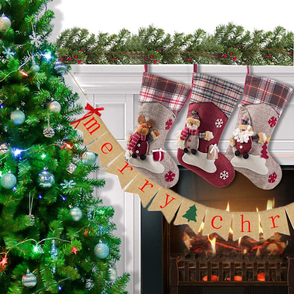 3st, julstrumpor, klassiska storstrumpor, jultomte, snögubbe, renjulfigurer