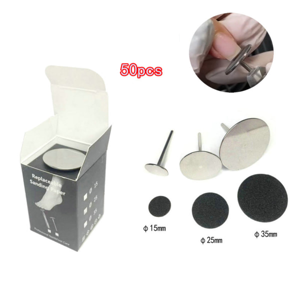 1/2/3/5 Sähköisen jalkaraspin vaihtotyynyt tehokas ja 35mm 150Grit 50 pcs 1 Pc