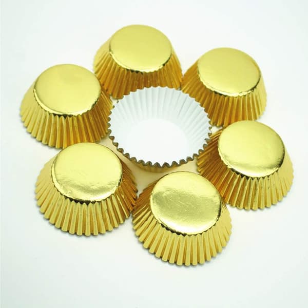 100 stk. rosegull Cupcake-former Standard fettsikre