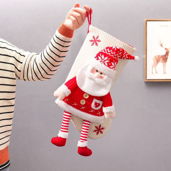 Julaktier Julklappspåse STRICKAD JOMTEMAN STICKAD