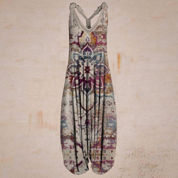 Kvinnor Jumpsuit V Neck Tank Tops Jumpsuits Lös midja Body 6# M