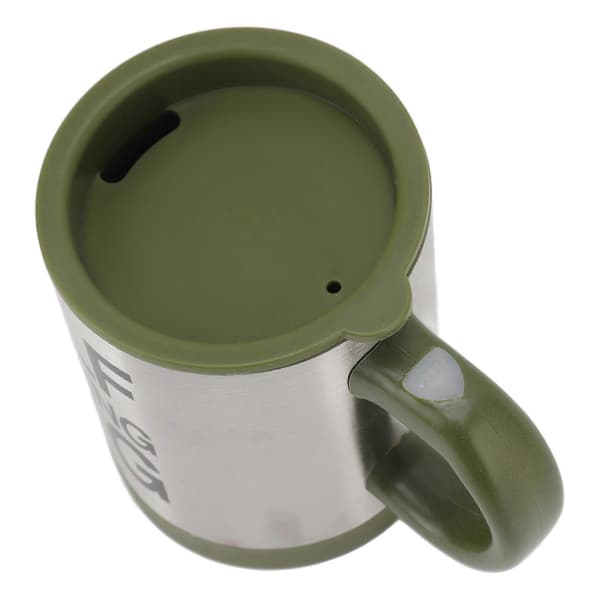 Självrörande kopp elektrisk 400 ml automatisk blandningskopp kaffeblandningsmugg för att dricka OD grön