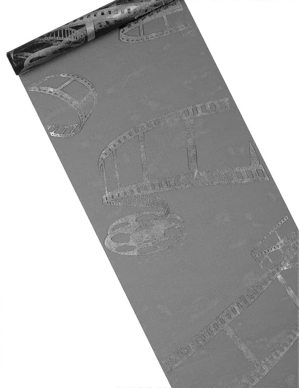 Svart organza bordløper kino 28 cm x 5 m