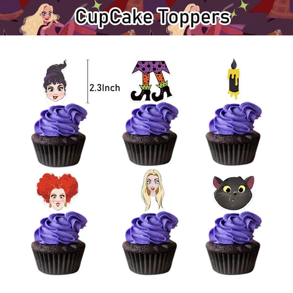 Hocus Pocus Ballonger Set för Party Dekor Topper Banner