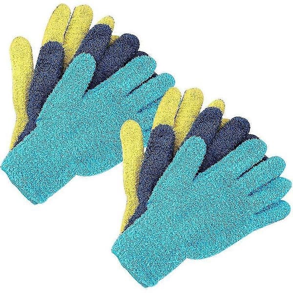 6 stk. ultrabløde mikrofiber vaskehandsker genanvendelige støvehandsker våde