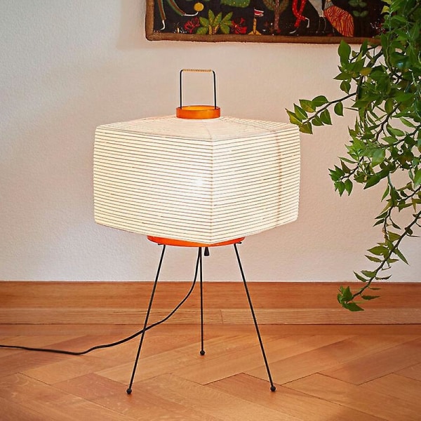 Japansk design Akari Noguchi Yong Bordslampa Printed Rispapper Lampa Sovrum Skrivbord Hem Loft Inredning Fyrkantig stativ Golvlampa AU Plug A Lamp