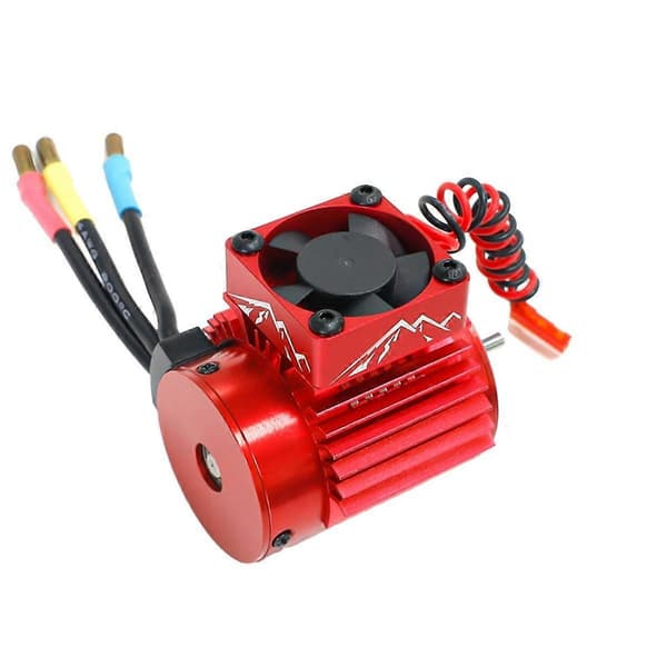 540 550 3650 3660 3674 Motor Køleplade Køleventilator RC Bil Radiator Ventilator Motor Køleplade Køler Kølefinne Rød