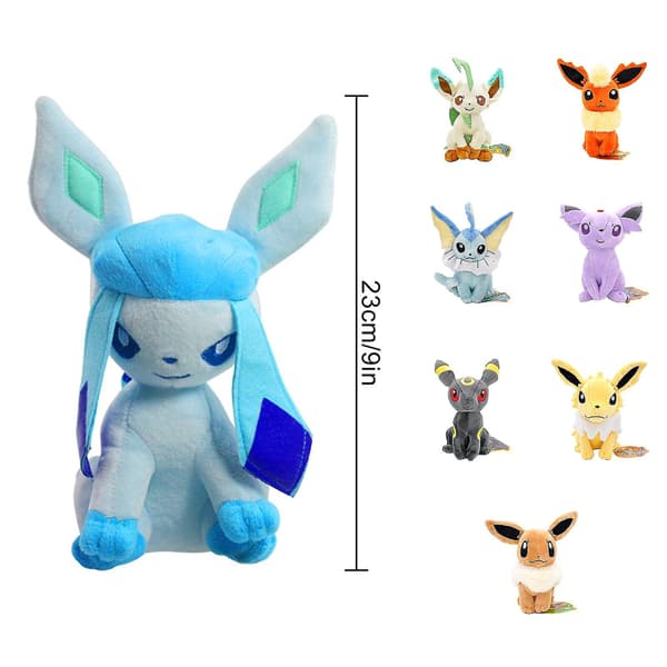 Plysjdukke Eevee fylt leketøy Barnepresenter Bursdagsgave Light Blue