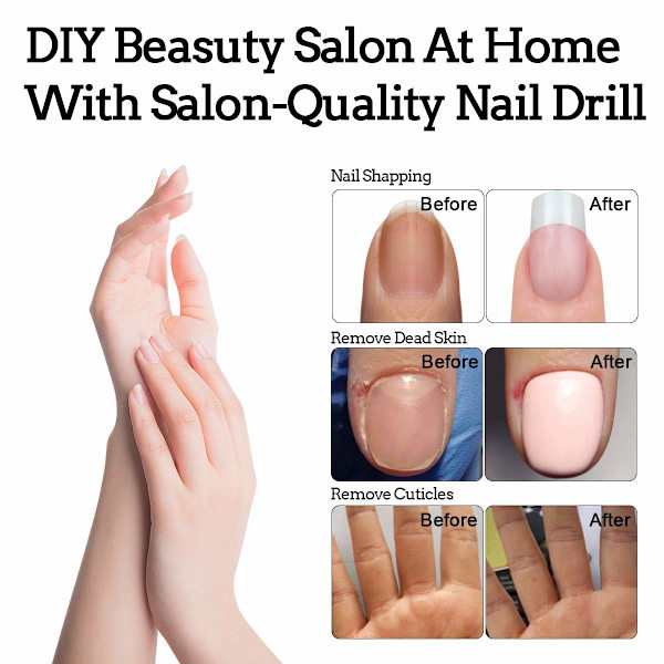 Professionell bärbar elektrisk nagelborr, Akryl Nail Kit, Gel Rose Red