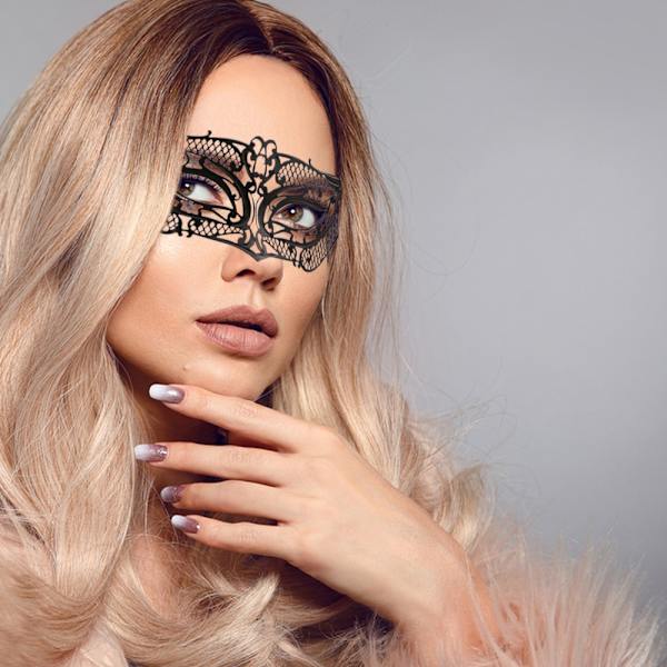 Maskeradmask för kvinnor Shiny Rhinestone Venetian Party Prom D