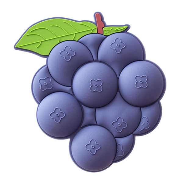 1 setti Sarjakuva Jääkaappitarra Irrotettava Anti-törmäys Kolmiulotteinen Luova Simuloitu Herne Mustikka Purple