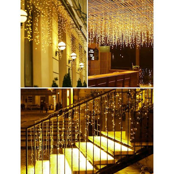 Ice Strip Light String 8 Mode Gardinljus Gypsophila Fairy Ligh