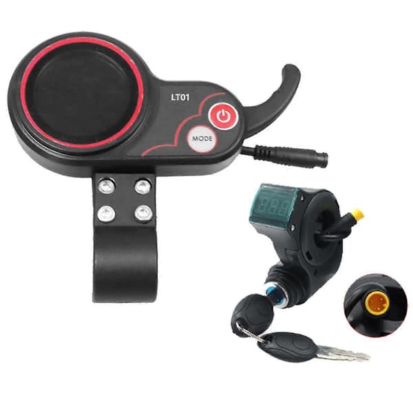 LT01 Displaymåler+3PIN Tenningslås Nøkkel for 8/10 Wolf Warrior X Wolf Warrior 11 E-Scooter