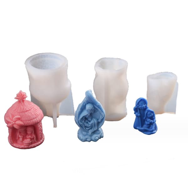 #3-pack DIY – Doftljus Gips Ornament Form#