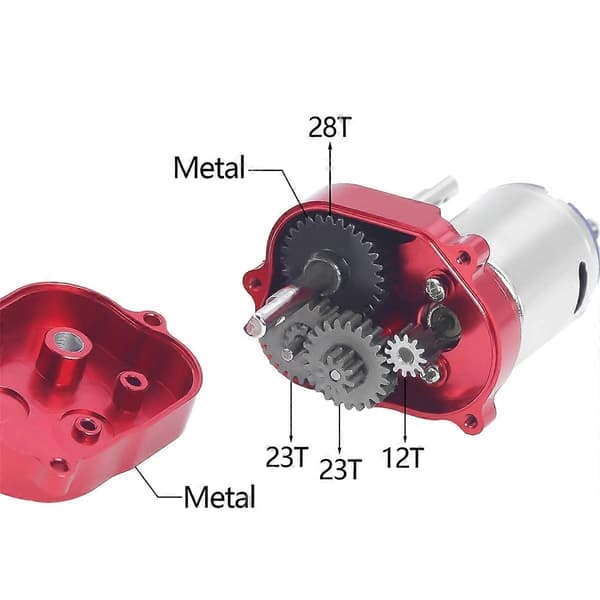 Til MN82 LC79 MN78 CNC metal transmissionsmotor samling motorgearsæt 1/12 RC bæltebil opgraderingsdele A