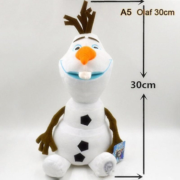 1 stk 30/40/46/50 cm Frozen Anna Elsa Dukker Snødronning Prinsesse Fylt Plysj Olaf 30cm