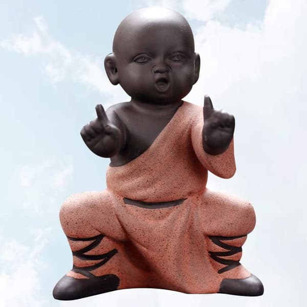 Munkepynt Kung Fu Buddha Statue Te Dyr Zen Hage Te Tr